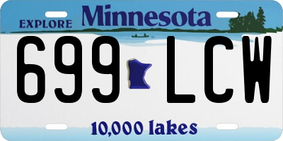 MN license plate 699LCW