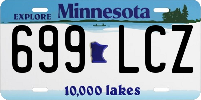 MN license plate 699LCZ