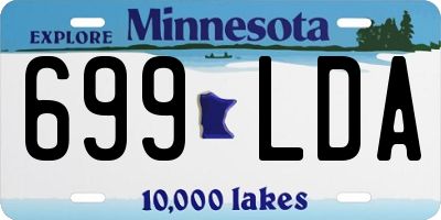 MN license plate 699LDA