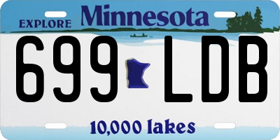 MN license plate 699LDB