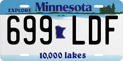 MN license plate 699LDF