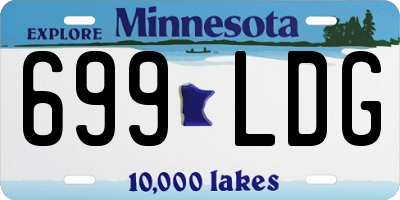 MN license plate 699LDG