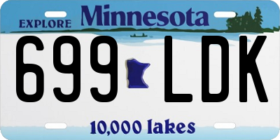 MN license plate 699LDK