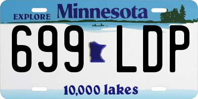 MN license plate 699LDP