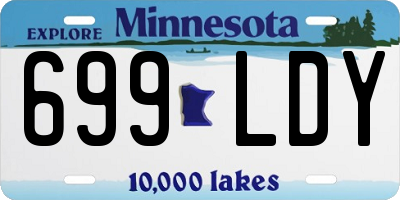 MN license plate 699LDY