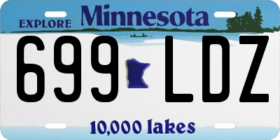MN license plate 699LDZ