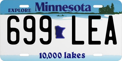 MN license plate 699LEA