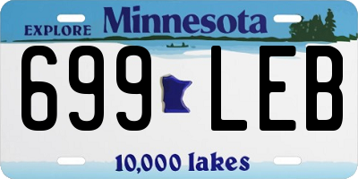 MN license plate 699LEB
