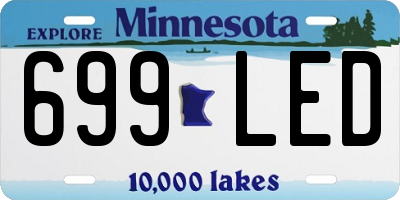 MN license plate 699LED
