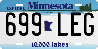 MN license plate 699LEG