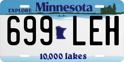 MN license plate 699LEH