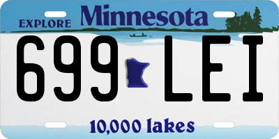 MN license plate 699LEI