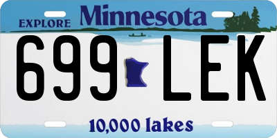 MN license plate 699LEK