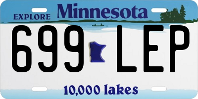 MN license plate 699LEP