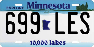 MN license plate 699LES