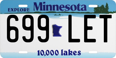 MN license plate 699LET