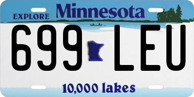 MN license plate 699LEU