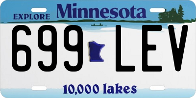 MN license plate 699LEV