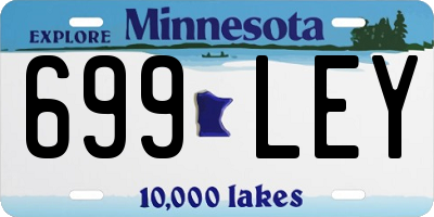 MN license plate 699LEY