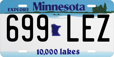 MN license plate 699LEZ