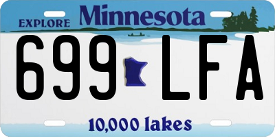 MN license plate 699LFA