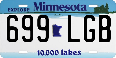 MN license plate 699LGB