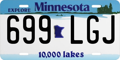 MN license plate 699LGJ