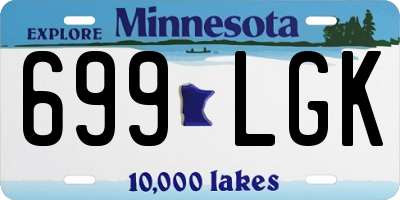 MN license plate 699LGK