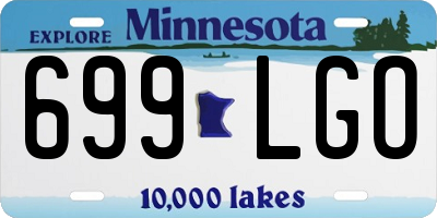 MN license plate 699LGO
