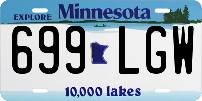 MN license plate 699LGW