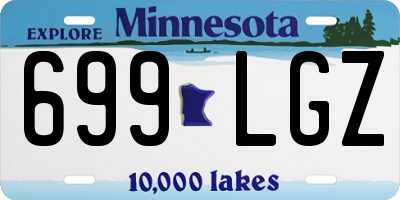 MN license plate 699LGZ