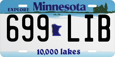 MN license plate 699LIB