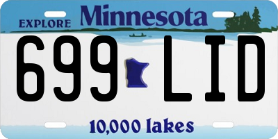MN license plate 699LID