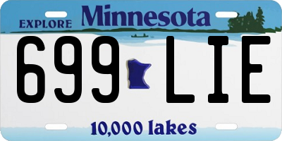 MN license plate 699LIE