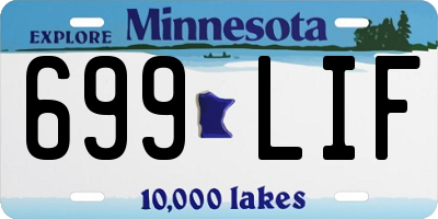MN license plate 699LIF