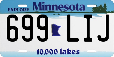 MN license plate 699LIJ