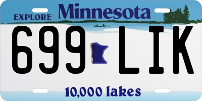 MN license plate 699LIK