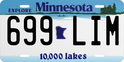 MN license plate 699LIM