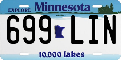 MN license plate 699LIN