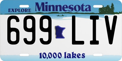 MN license plate 699LIV