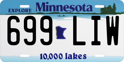 MN license plate 699LIW