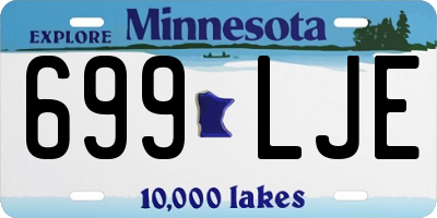 MN license plate 699LJE