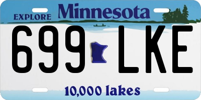 MN license plate 699LKE