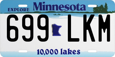 MN license plate 699LKM