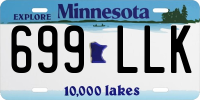 MN license plate 699LLK