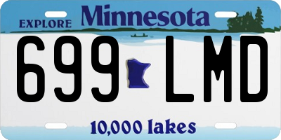 MN license plate 699LMD