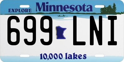 MN license plate 699LNI