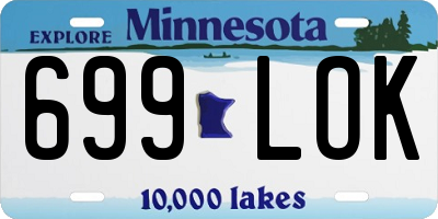 MN license plate 699LOK