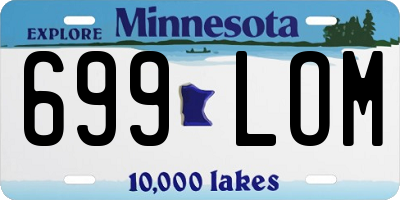 MN license plate 699LOM
