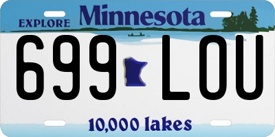 MN license plate 699LOU